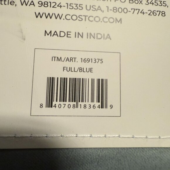 Hotel Signature 800 Thread Count Cotton 6-Piece Sheet Set Full Blue - Picture 9 of 9